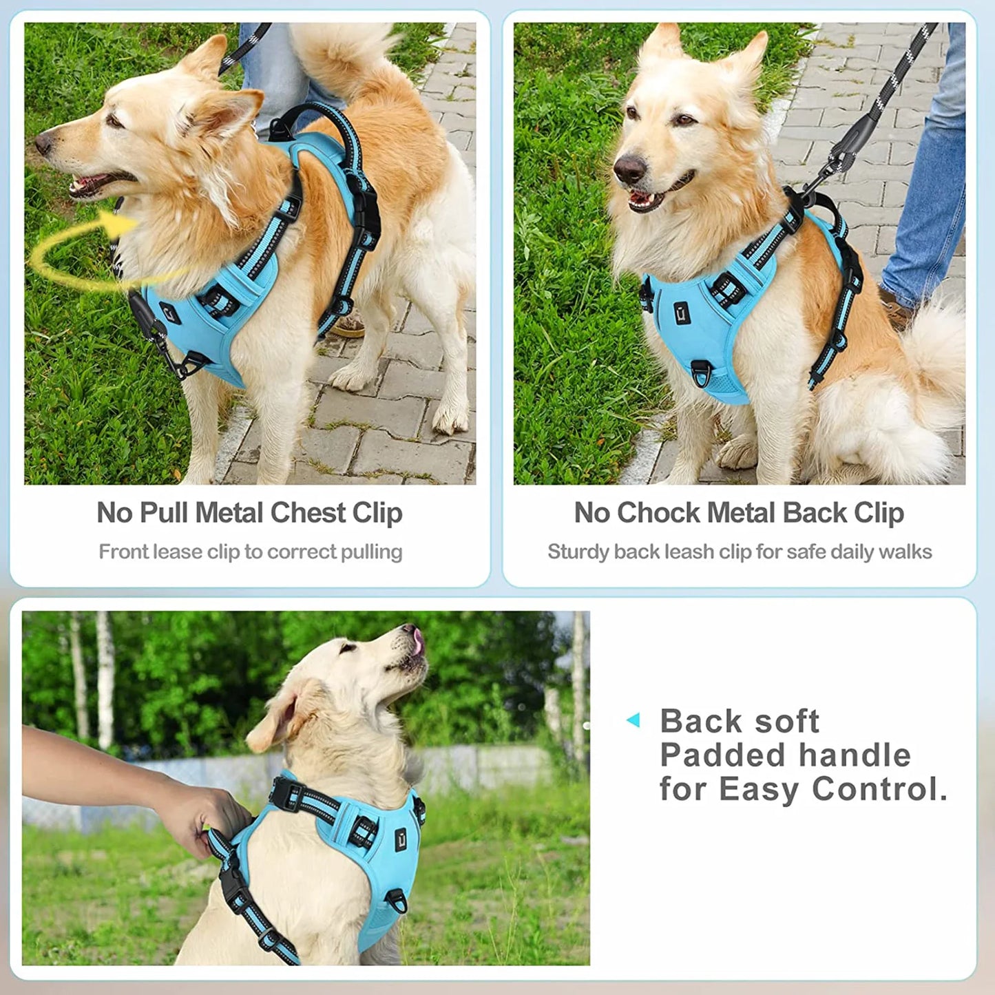 No Pull Dog Harness (Light Green)