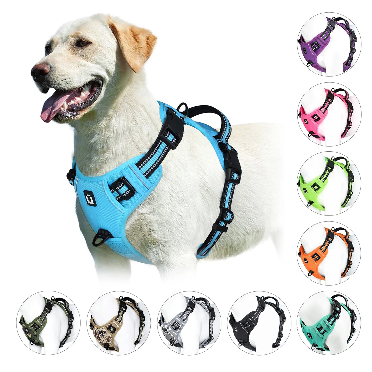 No Pull Dog Harness (Sky Blue)